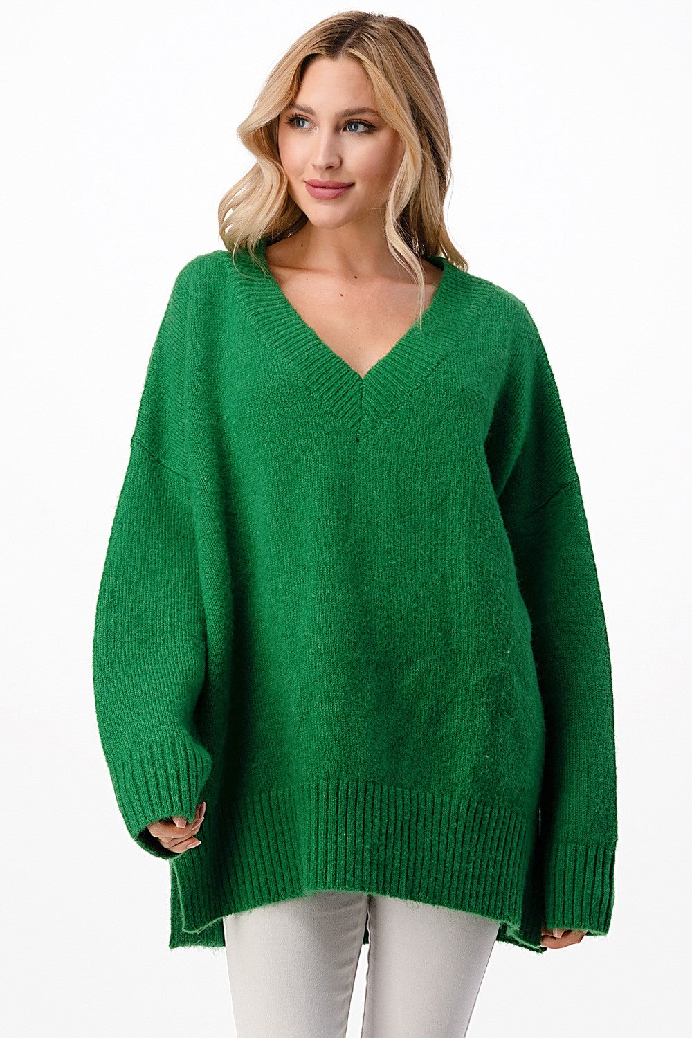 Overside V-Neck Boyfriend Sweater