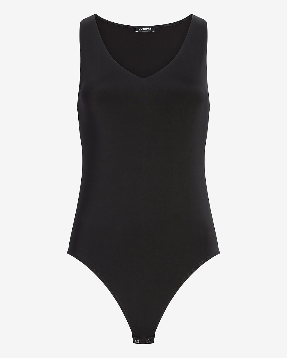 V-Neck Thong Bodysuit