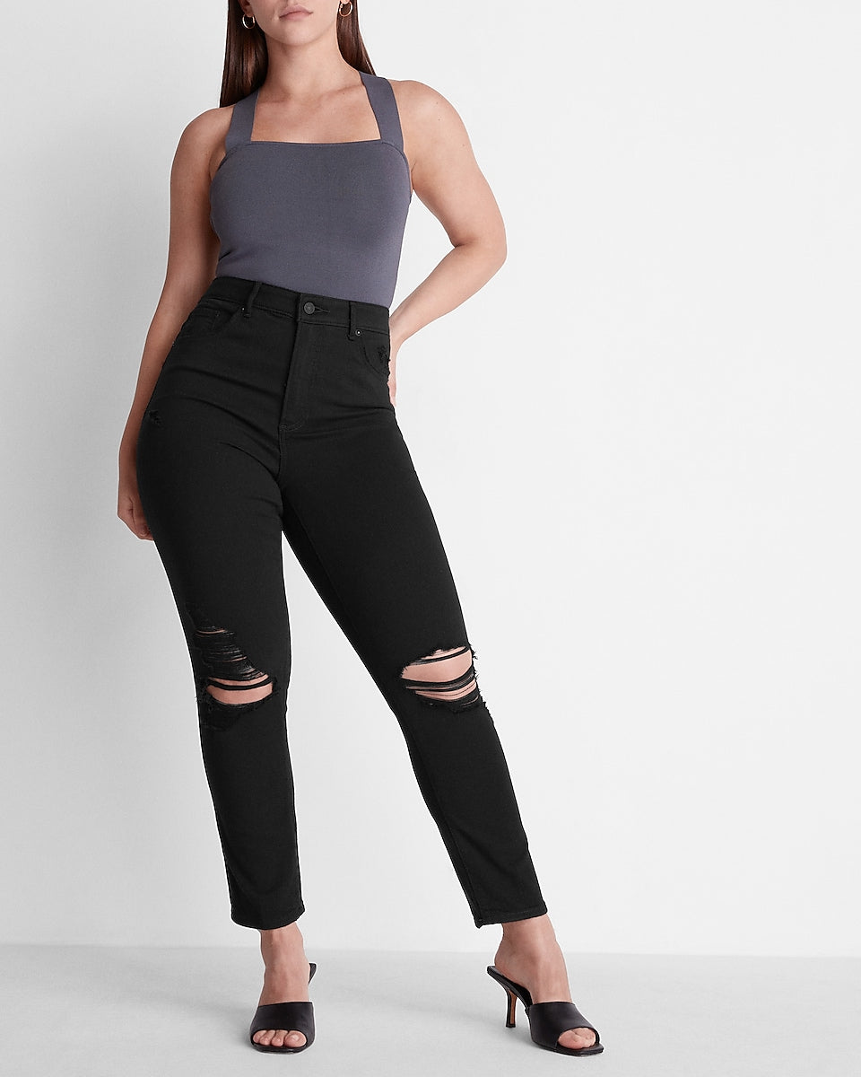 Super High Wasted Slim Jeans
