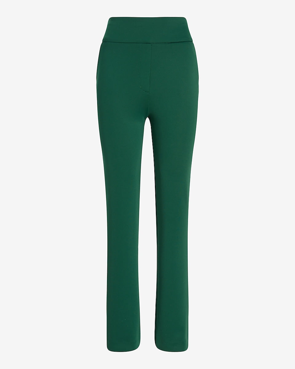 High Waisted Nylon Pull-On Bootcut Pant