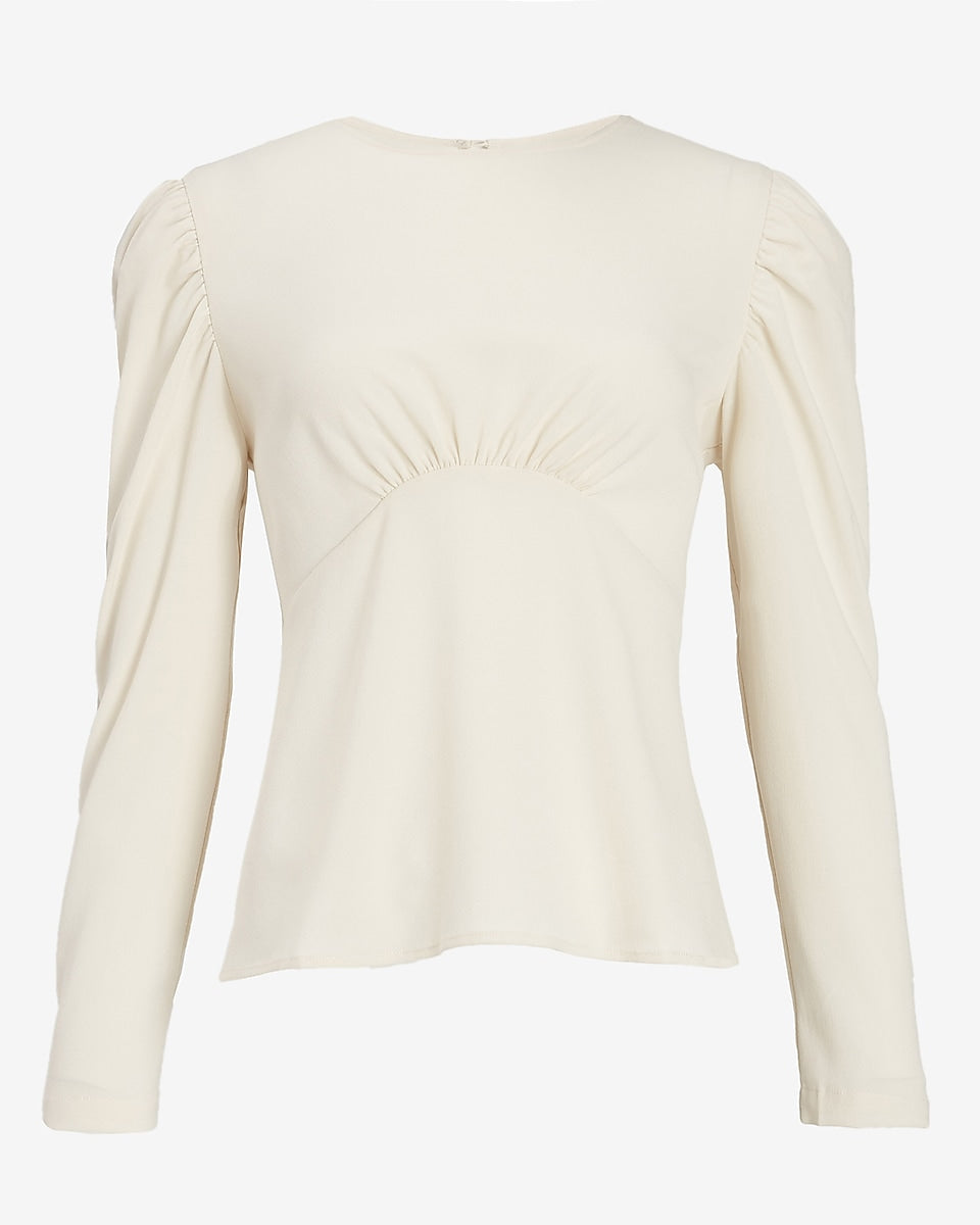 Seamed Puff Sleeve Top