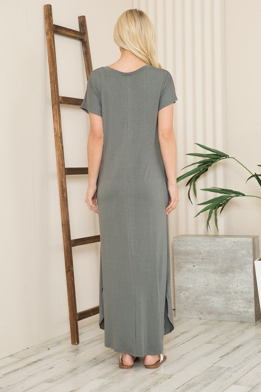 Short Sleeve Maxi Dress