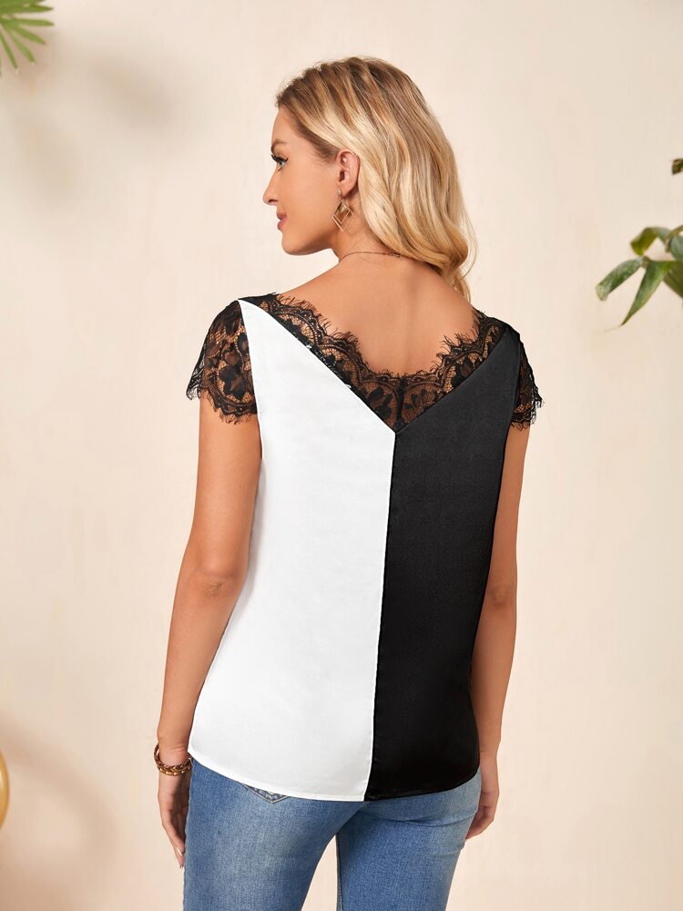 Lace Trim Blouse