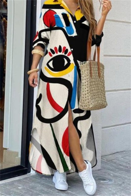 Women's Button-Up Maxi dress JoyStyle Women's Button-Up Maxi dress JoyStyle
