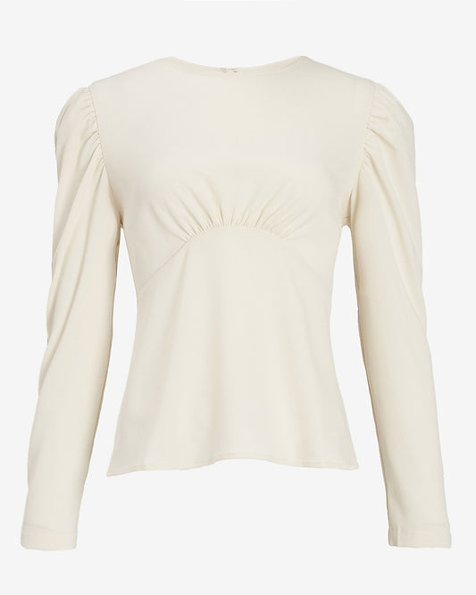 Seamed Puff Sleeve Top