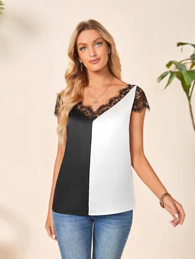 Lace Trim Blouse