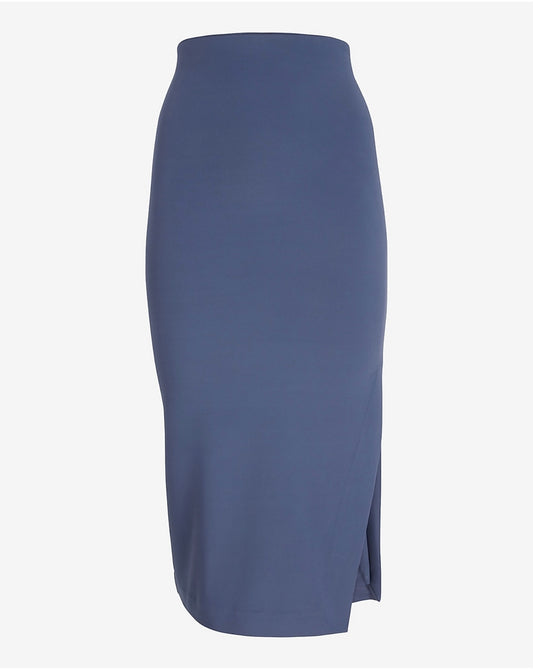 High Waisted Body Contour Midi Skirt